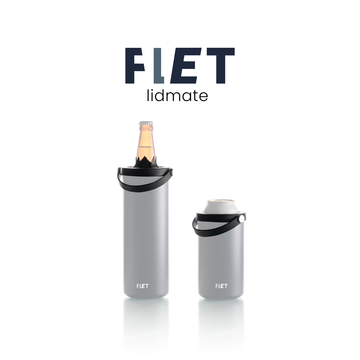 FLET lidmate – Locking Lid for Cans, Beer Bottles, and Wine Bottles | Compatible with FLET JACK