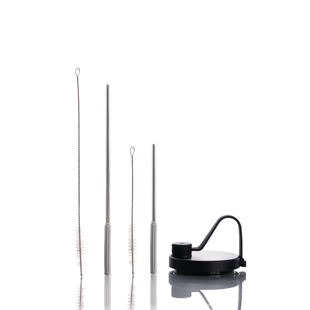 FLET Lid for JACK 20 oz / 32 oz - Lid with Handle, Straw, and Straw Cleaner