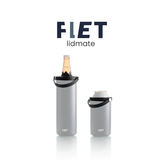 FLET lidmate – Locking Lid for Cans, Beer Bottles, and Wine Bottles | Compatible with FLET JACK