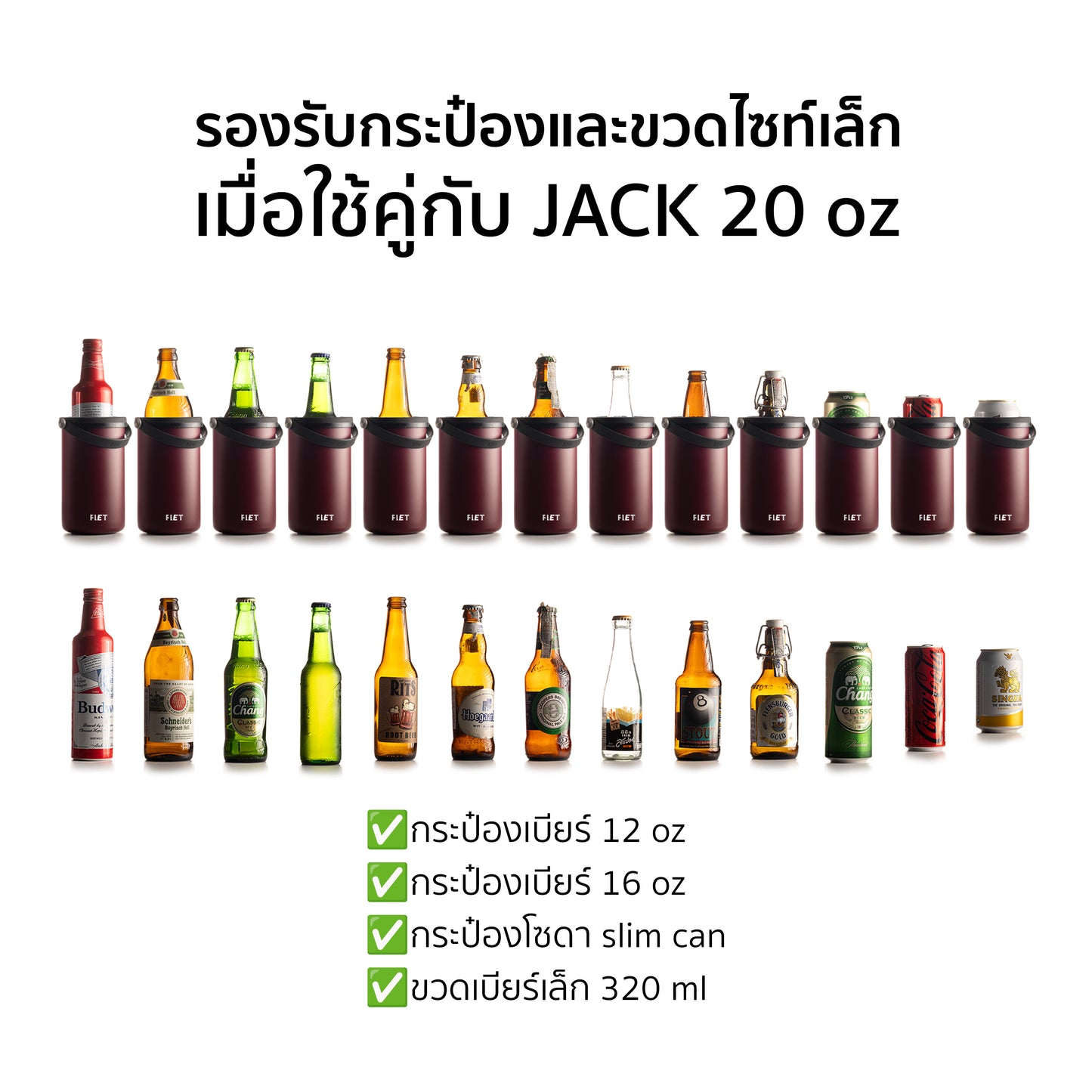 FLET lidmate – Locking Lid for Cans, Beer Bottles, and Wine Bottles | Compatible with FLET JACK